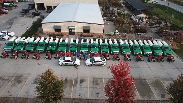 A+ Lawn & Landscape team of lawn care and landscaping technicians.