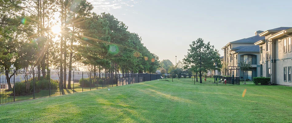 Large commercial lawn in Van Meter, IA with regular maintenance services.