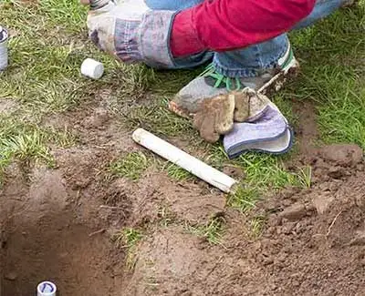 Irrigation system being installed in Des Moines, IA.