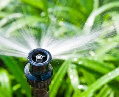 Irrigation system starting up for spring in Des Moines, IA.