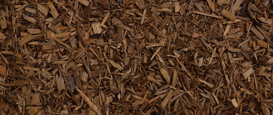 Natural brown mulch installed in Ankeny, IA.